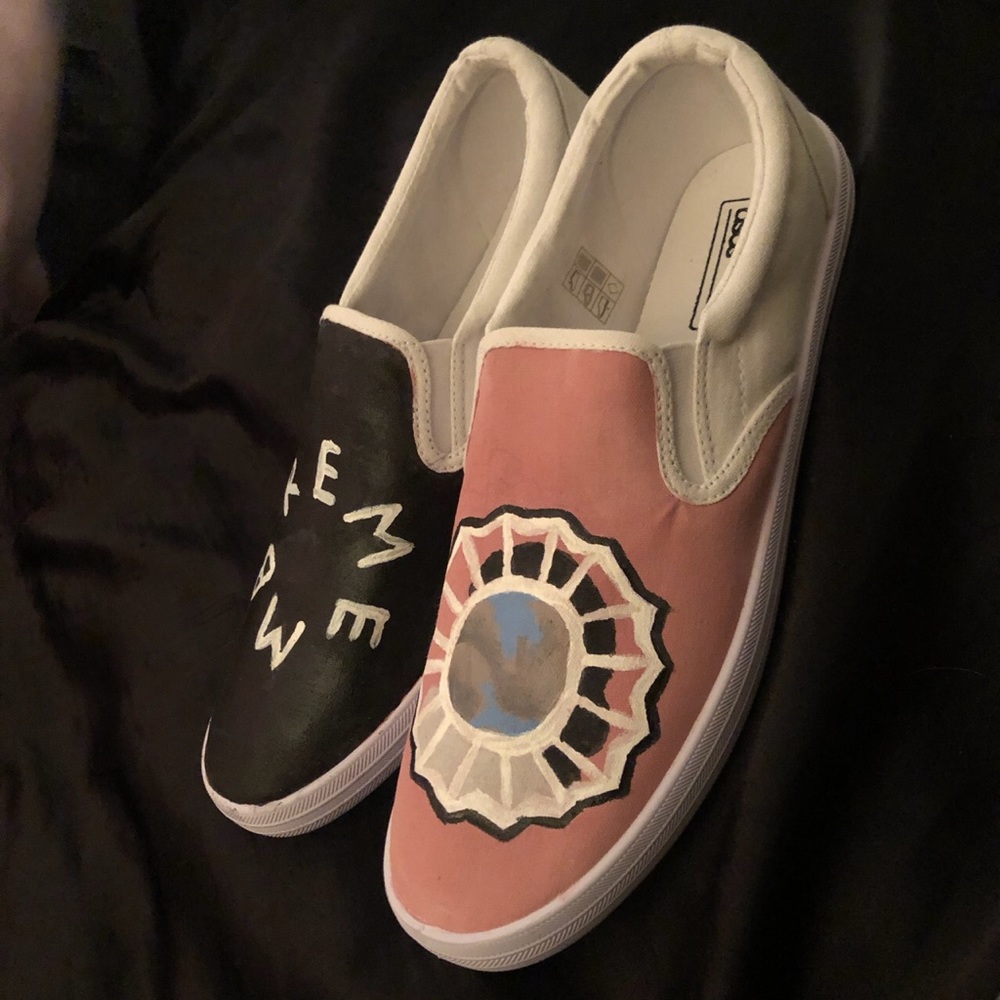 Unisex Custom hand painted Mac Miller vans - Picture 2 of 3